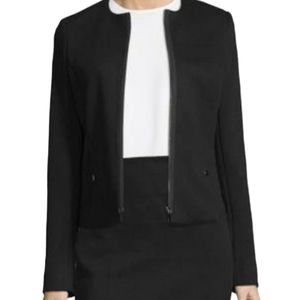Hugo Boss Women's Colorless Zip Blazer size 4